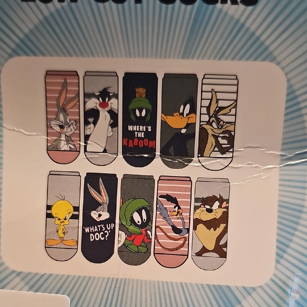 NWT 10 PAIRS Looney Tunes Low Cut Socks Tweety Bugs Taz Daffy Women Size 4-10